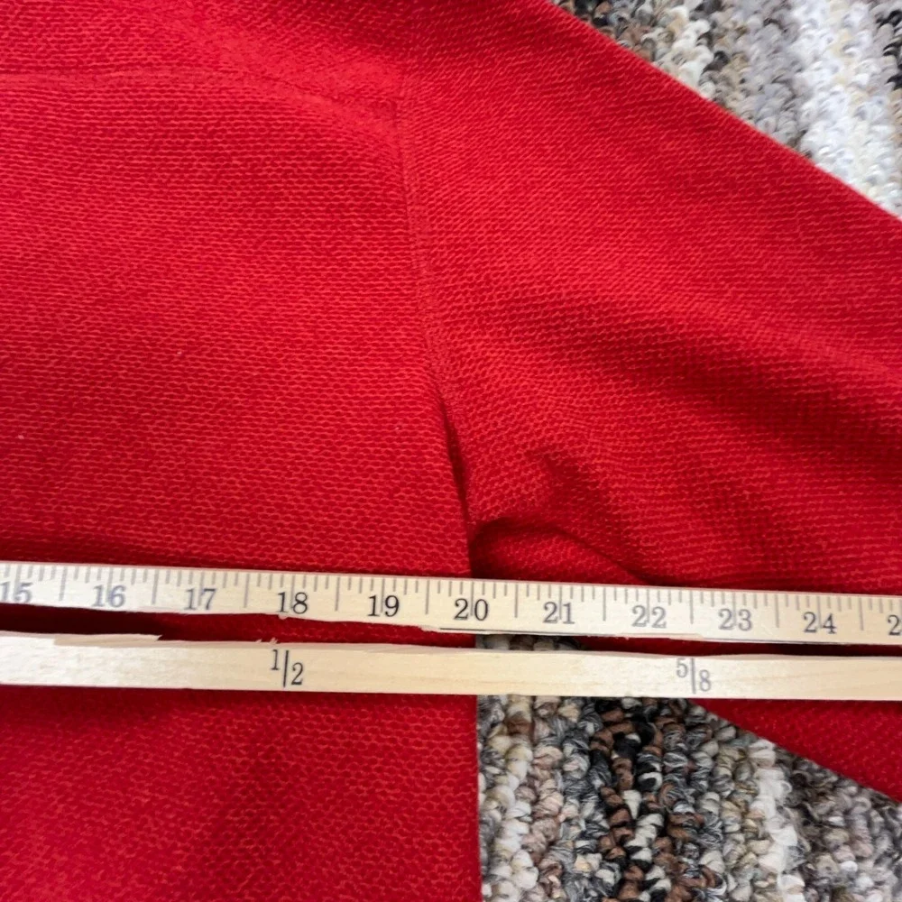 North‎ Face Sweater Men Medium Red Pullover Fleece Jacket Waffle Knit Hal Zip